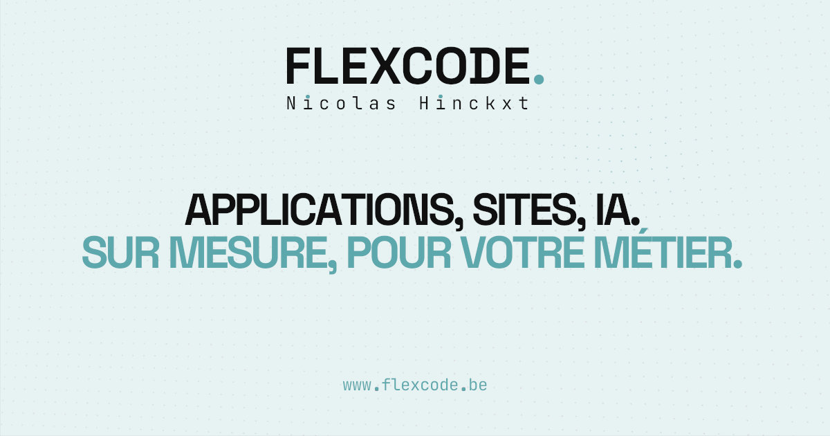 Flexcode - Digitalisation sur mesure pour PME et ASBL | Bruxelles